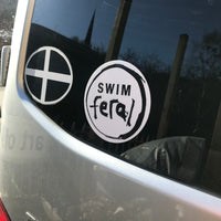 Swim Feral Car Sticker